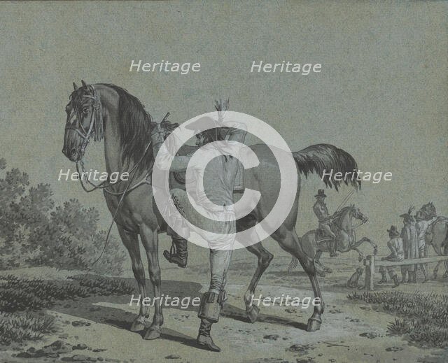Man Mounting a Horse, . Creator: Jacques Francois Joseph Swebach.
