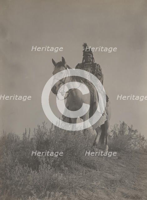 On the lookout, 1908. Creator: Edward Sheriff Curtis.