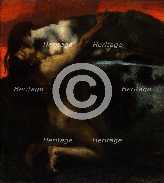 The Kiss of the Sphinx. Artist: Stuck, Franz, Ritter von (1863-1928)