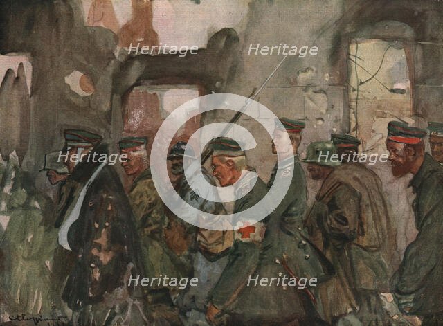 'Six Mois Dans la Somme; Prisonniers allemands (septembre 1916)', 1916. Creator: Charles Hoffbauer.