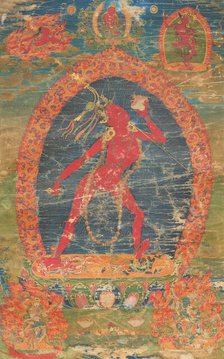 Thangka of Sarva Buddha Dakini, 18th century. Creator: Tibetan culture.