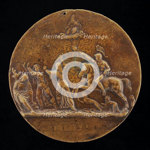 Mars Pursuing other Figures [reverse], 1513. Creator: Unknown.