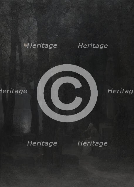 Frithiof's happiness (from Frithiof's tale), 1880s. Creator: Johan August Malmström.