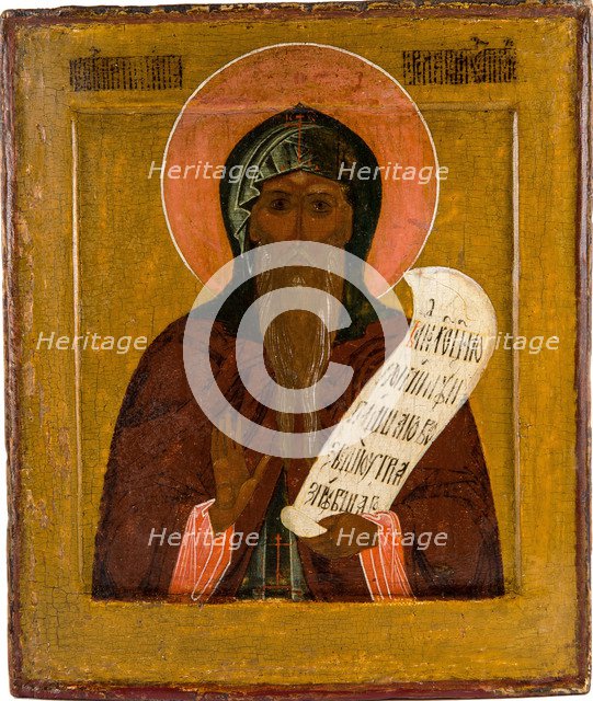 Venerable Nikita Stylites of Pereyaslavl, 17th century. Artist: Russian icon  