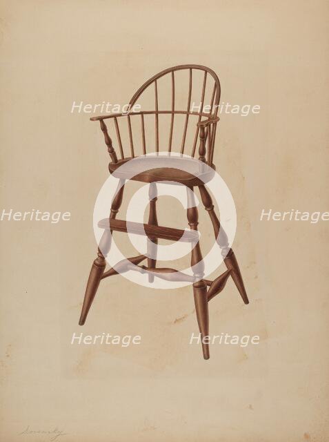 Infant's High Chair, 1940. Creator: Isidore Sovensky.