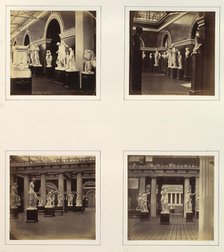 [Sculpture Court Flanked by Torso of Marsyas and Sacrificial Altar; Sculpture Court wi..., ca. 1859. Creator: Attributed to Philip Henry Delamotte.