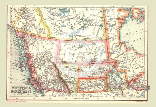 Map of Manitoba and the North West, 1902.  Creator: Unknown.