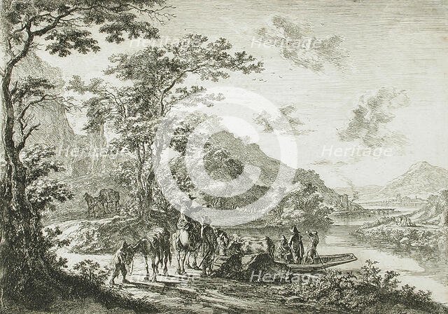 View of the Tiber in the Campagna, between circa 1641 and circa 1652. Creator: Jan Dirksz Both.