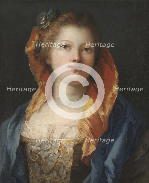 Portrait of a Woman, 1762-1770. Creator: Giovanni Domenico Tiepolo (Italian, 1727-1804).