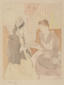 Afternoon Tea Party, 1890-1891. Creator: Mary Cassatt.