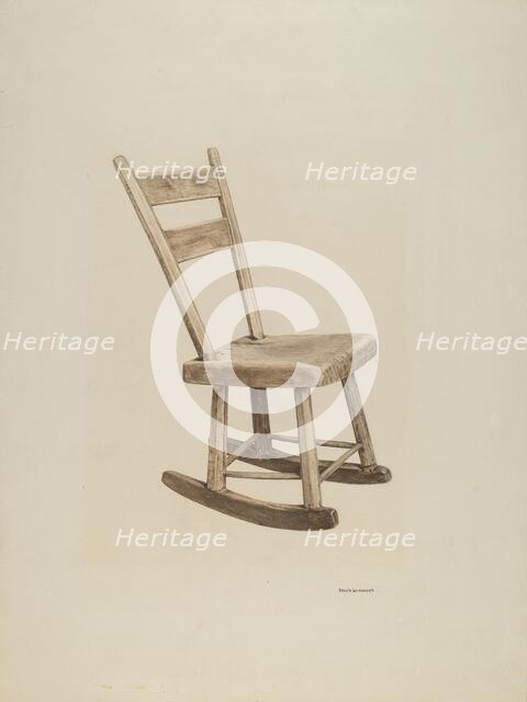 Rocker, c. 1940. Creator: Ursula Lauderdale.
