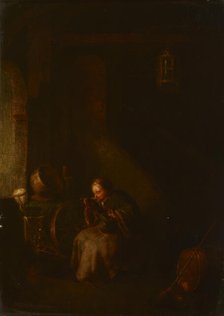 Old Woman in the Interior (Old Woman Eating Porridge)-Copy, 19th century. Creator: Unknown.