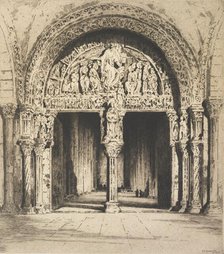 The doorway, Vézelay, France, 1915. Creator: Albany E Howarth.