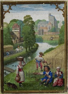 The Hours of Hennessy (Hours of Notre-Dame). Labors of the Months: August, c1530. Creator: Bening, Simon, (Workshop) (ca 1483-1561).