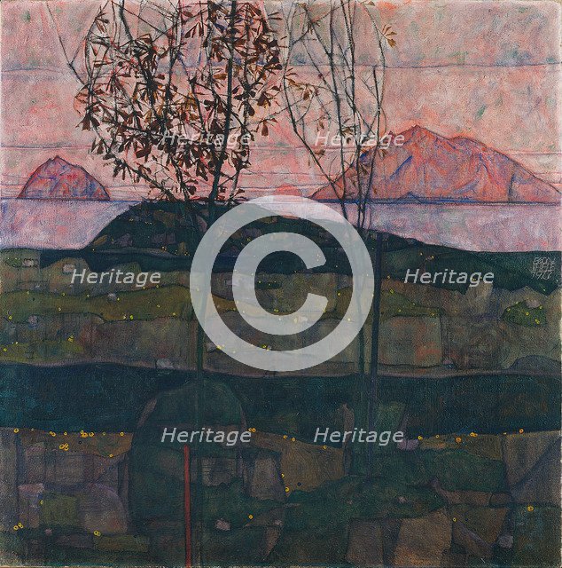 Setting Sun, 1913. Artist: Schiele, Egon (1890–1918)