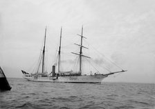 The steam yacht 'Cuhona' under way. Creator: Kirk & Sons of Cowes.