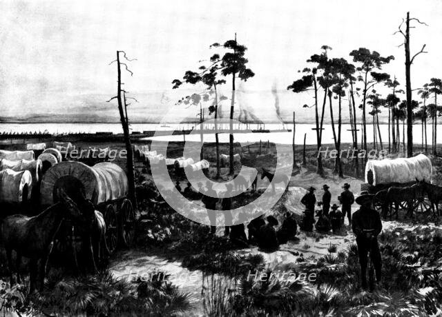 The Spanish-American War: the United States camp at Tampa Harbour, 1898. Creator: Unknown.