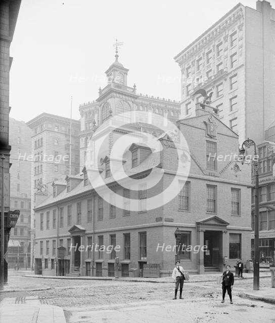Old State House from Washington St., Boston, Mass., between 1900 and 1906. Creator: Unknown.