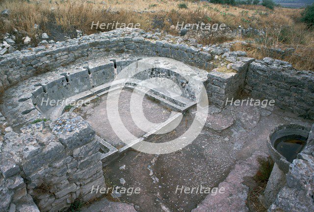 Public latrine and washbasin near the baths in Roman Dougga, 2nd century. Artist: Unknown