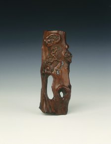 Wooden armrest, China, c1600-1650. Artist: Unknown