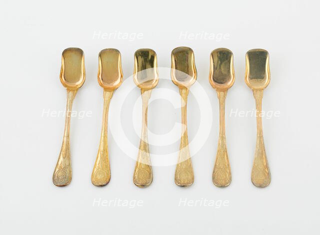 Set of Berry Spoons (10), Paris, 1789/1820. Creators: Martin-Guillaume Biennais, Pierre-Benoît Lorillon.