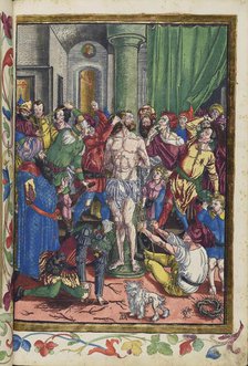 Christ is scourged in Pilate's house. From the Great Passion (Passio domini nostri Jesu), 1511. Creator: Dürer, Albrecht (1471-1528).