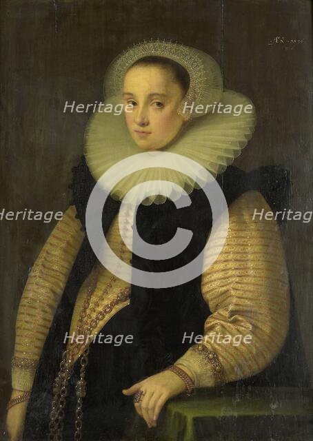Hortensia del Prado (d 1627), Wife of Jean Fourmenois, 1596. Creator: Gortzius Geldorp.