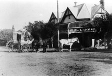 Cobb &  Co. coach at the Club (Boutique) Hotel, Cunnamulla, Queensland, c1915. Creator: Unknown.