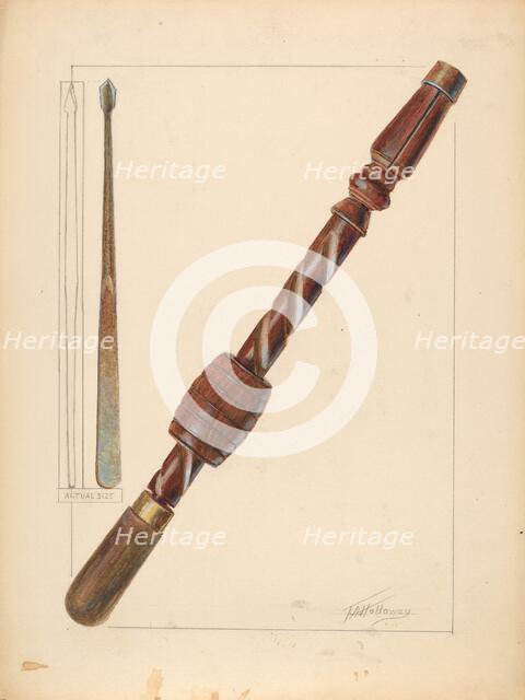 Hand Tool, 1935/1942. Creator: Thomas Holloway.