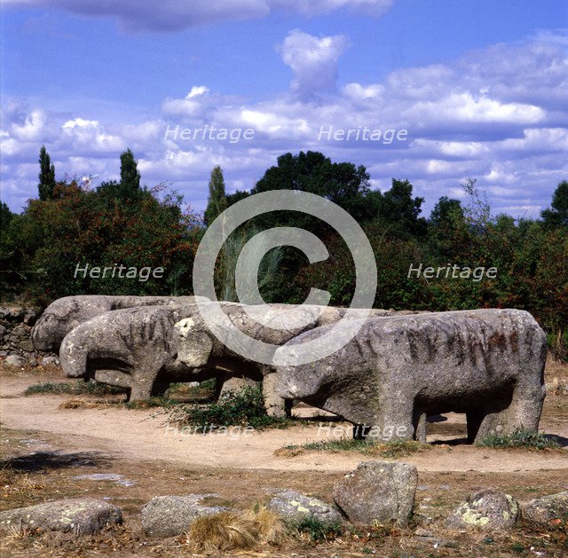 Bulls of Guisando, stone sculptures from the Celtiberian culture.