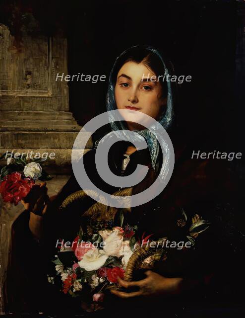 The Spanish Flower Seller, 1864. Creator: John Phillip.