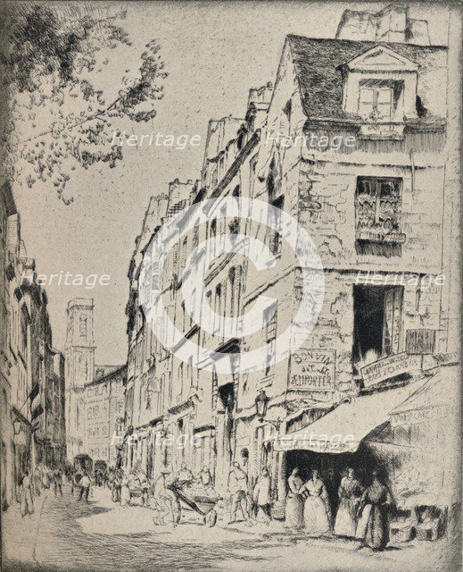 'Cour des Halles, Rue St Jacques', 1915. Artist: Bror Julius Olsson Nordfeldt.