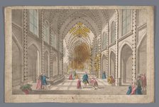 View of the interior of the Eglise Saint-Merri in Paris, 1700-1799. Creator: Anon.