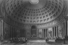 'The Pantheon, Rome', 1841. Artist: E Challis.