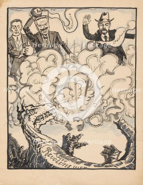 Obstruction against the anti-revolution law, 1920-1930. Creator: Patrick Kroon.