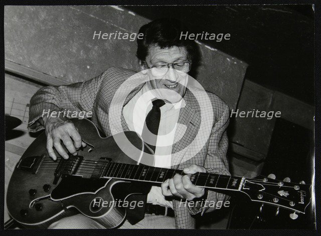 American guitarist Tal Farlow performing at the Bell Inn, Codicote, Hertfordshire, 1986. Artist: Denis Williams