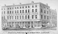 Premises of Foster, Porter & Co, no 47, Wood Street, City of London, 1857.                           Artist: I & E Saunders