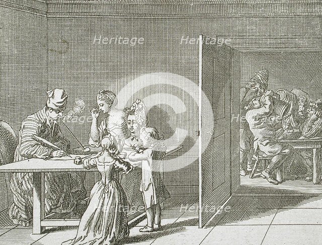 Illustration for Basedow's 'Elementary Work', 1770. Creator: Daniel Nikolaus Chodowiecki.