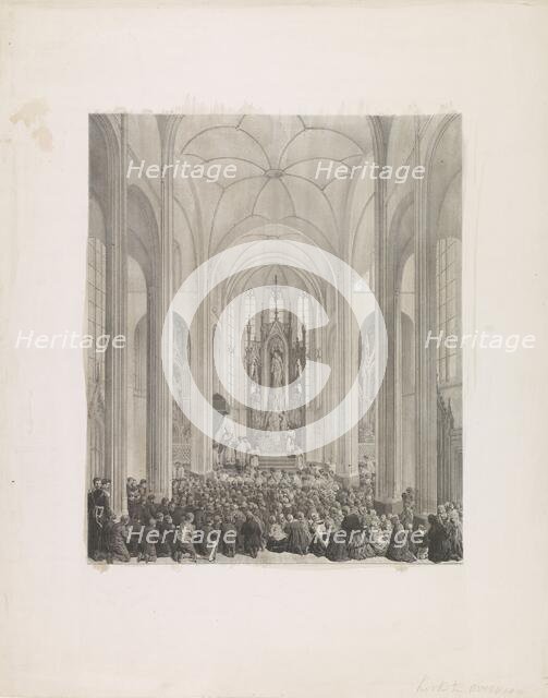 Consecration of the Roman Catholic Church in Overveen, 1856. Creator: Anon.