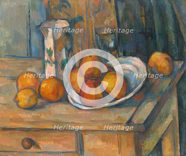 Still Life with Milk Jug and Fruit, c. 1900. Creator: Paul Cezanne.