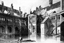 The Cloister Court, St Stephen's Chapel, Palace of Westminster, 1834 (c1905). Artist: Unknown