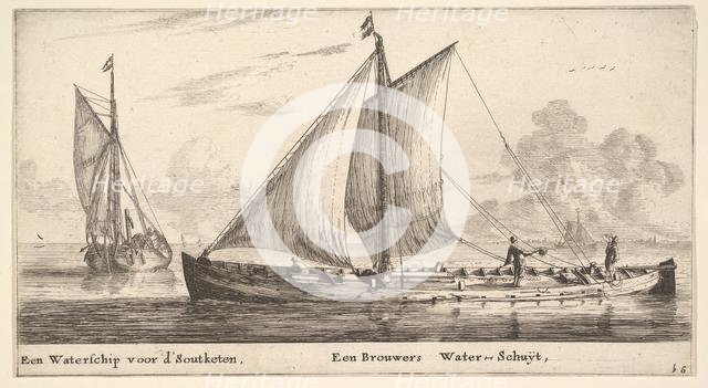 A "Watership" Carrying Water for Salt Works and Another One Carrying Water for the..., 17th century. Creator: Reinier Zeeman.