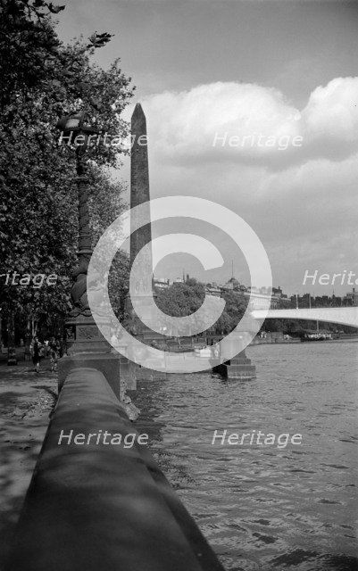 Cleopatra's Needle, Westminster, London, c1945-c1965. Artist: SW Rawlings