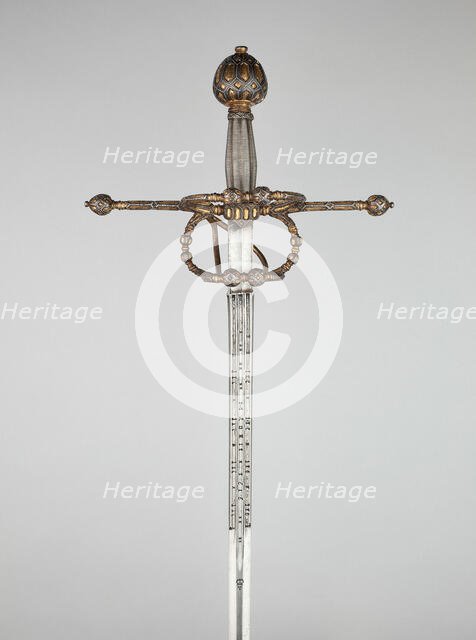 Rapier, Italy, Blade: dated 1616 Hilt: c. 1570. Creator: Unknown.