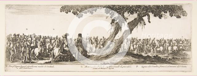 Part of the Entrance of the Polish Legation (N. O. P.), 1633. Creator: Stefano della Bella.