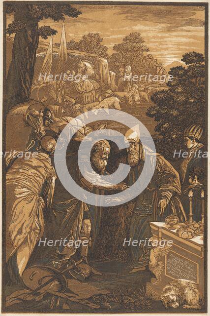 Melchisedech Blessing Abraham, 1743. Creator: John Baptist Jackson.
