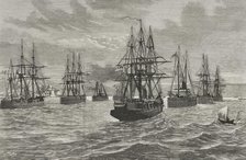Russo-Turkish War:...British squadron in the Dardanelles Strait, February 13, 1878, (1878). Creator: Enrique Alba.