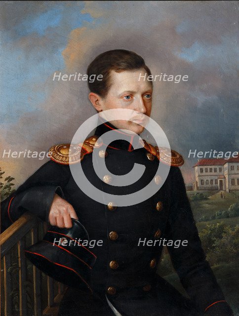 Portrait of Nikolai Semyonovich Korsakov (1819-1889), ca. 1849. Artist: Anonymous  