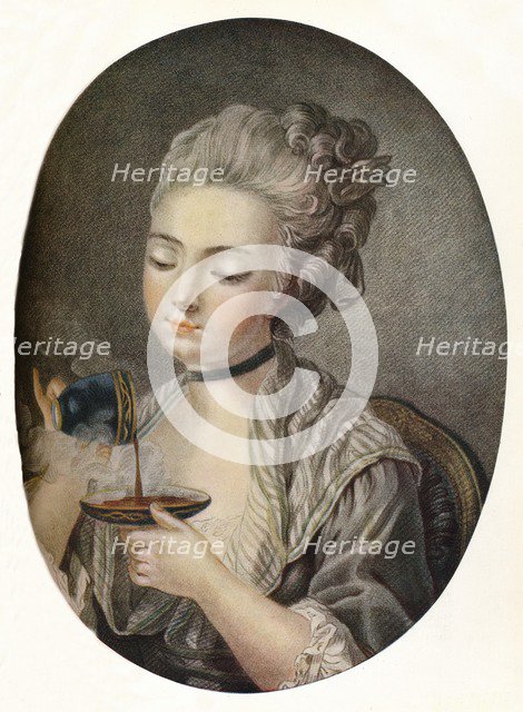 'Girl Taking Coffee', c1774. Artist: Louis Marin Bonnet.