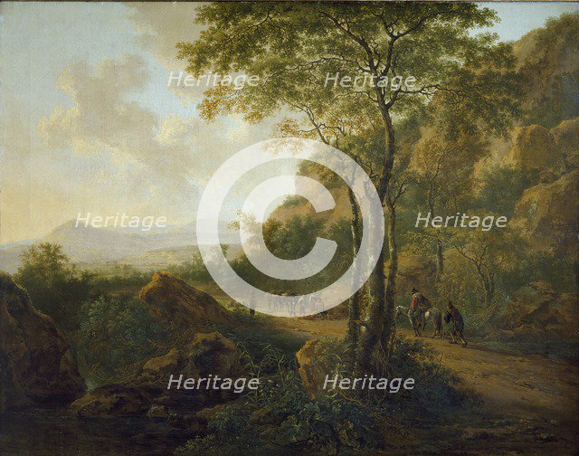 Italianate Landscape with Muleteers, c1629-1652. Artist: Jan Dirksz Both.